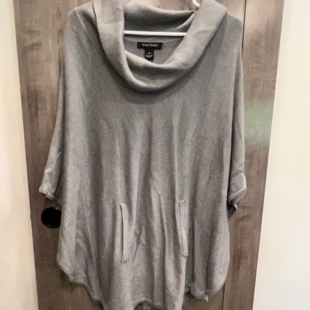 White House Black Market shrug/Poncho sweater with pockets.